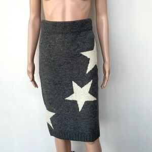 VICI GREY KNIT STAR SKIRT, S